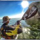 Marc en kayak au rocher percé